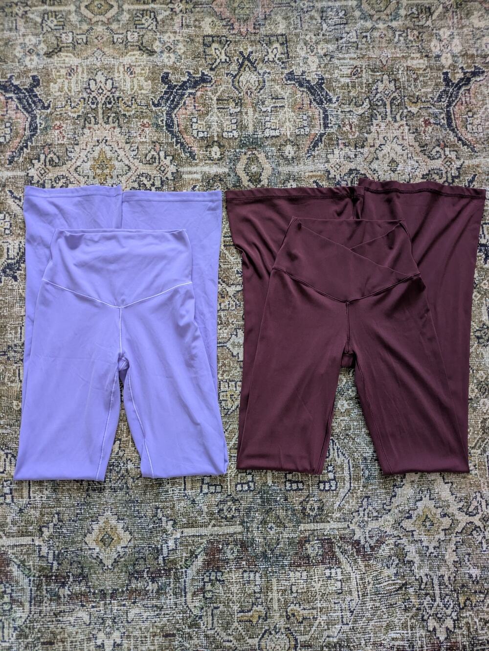 Aerie Offline Flare/Bootcut Leggings Bundle: (Lavender & Burgundy)